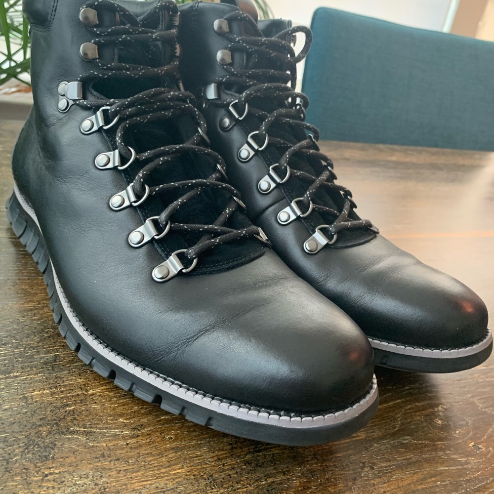 Cole Haan Grand OS black leather boots
